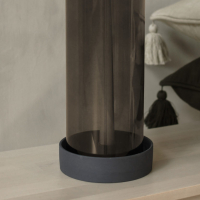 Storm kaarsenstandaard / kandelaarbodem donkergrijs